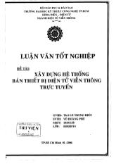 Đề tài Xây dựng hệ thống bán thiết bị điện tử viễn thông trực tuyến