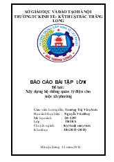 Đề tài Xây dựng hệ thống quản lý điện cho một xã/phường