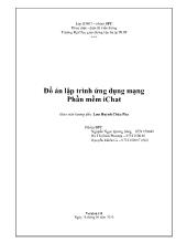 Đồ án Lập trình ứng dụng mạng phần mềm ichat
