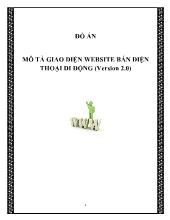 Đồ án Mô tả giao diện website bán điện thoại di động (version 2.0)