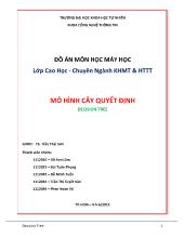 Đồ án Môn học máy học - Mô hình cây quyết định