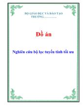 Đồ án Nghiên cứu bộ lọc tuyến tính tối ưu