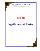 Đồ án Nghiên cứu mã Turbo