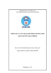Đồ án Thiết kế và xây dựng mô hình chỉ báo thời gian tại nút giao thông