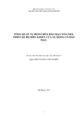 Đồ án Tổng quan tự động hóa bảo mật tõa nhà. thiết kế bộ điều khiển cửa tự động có bảo mật