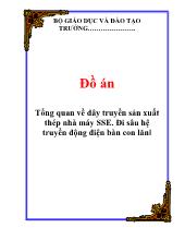 Đồ án Tổng quan về dây truyền sản xuất thép nhà máy SSE - Đi sâu hệ truyền động điện bàn con lăn