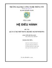 Hệ điều hành - Quản lý bộ nhớ trong hệ điều hành windows