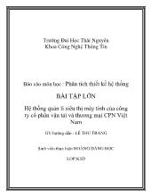 Hệ thống quản lí siêu thị máy tính của công ty cổ phần vận tải và thương mại CPN Việt Nam