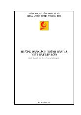 Hướng dẫn cách trình bày và viết bài tập lớn