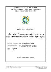 Khóa luận Xây dựng ứng dụng nhận dạng biển báo giao thông trên thiết bị di động