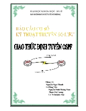 Kỹ thuật truyền số liệu - Giao thức định tuyến ospf