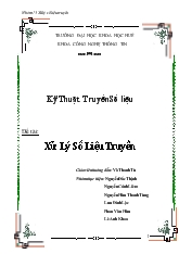 Kỹ Thuật Truyền Số liệu  - Xử Lý Số Liệu Truyền