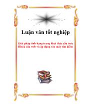 Luận văn Giải pháp tính hạng trang khai thác cấu trúc Block của web và áp dụng vào máy tìm kiếm