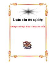 Luận văn Khai phá dữ liệu Web và máy tìm kiếm
