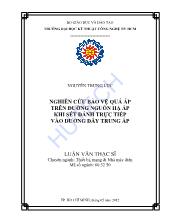 Luận văn Nghiên cứu bảo vệ quá trình áp dụng trên đường nguồn hạ áp khi sét đánh trực tiếp vào đường dây trung áp