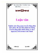 Luận văn Nghiên cứu tổng quan truyền động điện một chiều - Đi sâu điều khiển hệ thống truyền động điện nhiều động cơ theo nguyên lý Electronic - Line Shaft