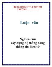Luận văn Nghiên cứu xây dựng hệ thống bảng thông tin điện tử