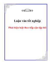 Luận văn Phát hiện luật theo tiếp cận tập thô