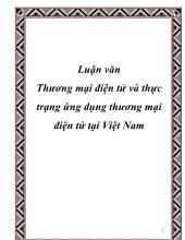 Luận văn Thương mại điện tử và thực trạng ứng dụng thương mại điện tử ở Việt Nam