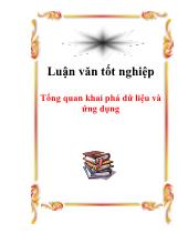 Luận văn Tổng quan khai phá dữ liệu và ứng dụng