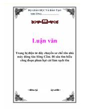 Luận văn Trang bị điện tử dây chuyền sơ chế tôn nhà máy đóng tàu Sông Cấm - Đi sâu tìm hiểu công đoạn phun hạt cát làm sạch tôn