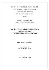 Nghiên cứu và xây dựng ứng dụng gửi nhận e-Mail trên điện thoại blackberry