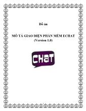 Ồ án mô tả giao diện phần mềm echat (version 1.0)