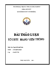 Bài thảo luận tổ chức mạng viễn thông