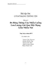 Cơ sở mạng thông tin - Đề tài Đo băng thông của nhiều luồng lưu lượng gửi qua một mạng gồm nhiều nút