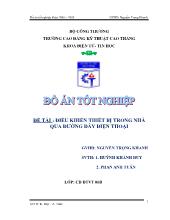 Đề tài Điều khiển thiết bị trong nhà qua đường dây điện thoại