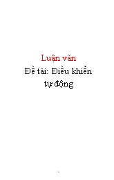 Đề tài Điều khiển tự động