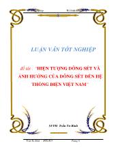Đề tài Hiện tượng dông sét và ảnh hưởng của dông sét đến hệ thống điện Việt Nam