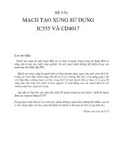 Đề tài Mạch tạo xung sử dụng ic555 và cd4017