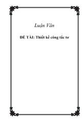 Đề tài Thiết kế công tắc tơ