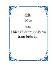 Đề tài Thiết kế đường dây và trạm biến áp