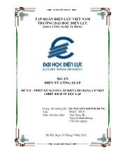 Đề tài Thiết kế nguồn cấp điện cho động cơ một chiều kích từ độc lập