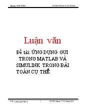 Đề tài Ứng dụng gui trong matlab và simulink trong bài toán cụ thể