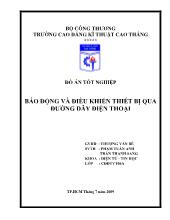 Đồ án Báo động và điều khiển thiết bịqua đường dây điện thoại