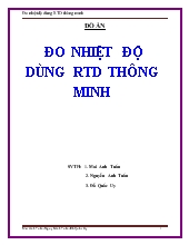 Đồ án Đo nhiệt độ dùng rtd thông minh