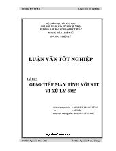 Giao tiếp máy tính với kit vi xử ly 8085