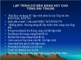 Lập trình cơ bản bằng key cho ổng đài tda 200