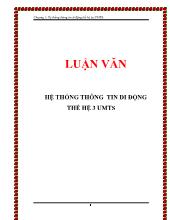 Luận văn Hệ thống thông tin di động thế hệ 3 UMTS