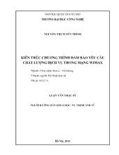 Luận văn Kiến trúc chương trình đảm bảo yêu cầu chất lượng dịch vụ trong mạng wimax