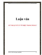 Luận văn Kỹ thuật xử lý tín hiệu trong wimax