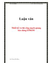 Luận văn Thiết kế và thi công mạch quang báo dùng EPROM