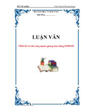 Luận văn Thiết kế và thi công mạch quang báo dùng EPROM