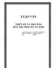 Luận văn Thiết kế và thi công máy thu phát ký tự 8 bit