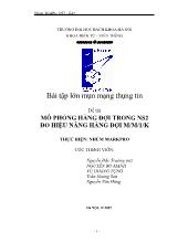 Mô phỏng hàng đợi trong NS2 đo hiệu năng hàng đợi m/m/1/k