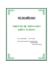 Thiết kế hệ thống điều khiển tự động