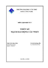 Thiết kế mạch dao động cầu wien